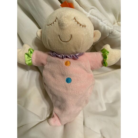Other - Soft Infant Sleepy Doll Lovey, Pink Outfit, Embroidered Face, Baby Comfort Plush